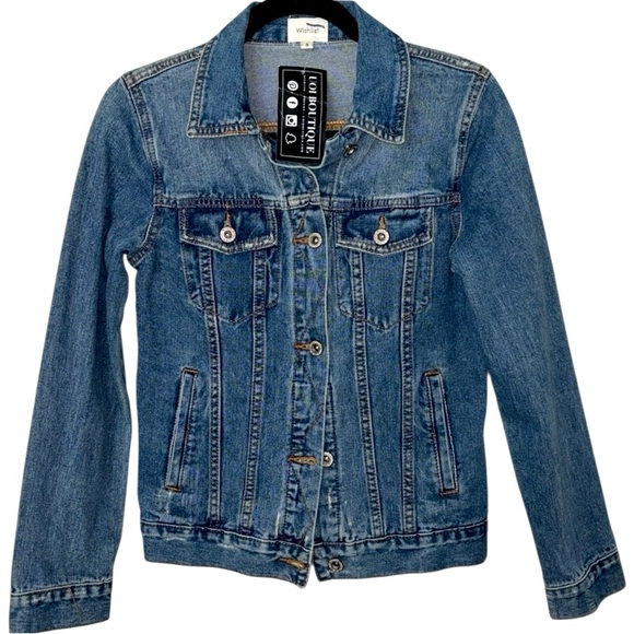 NWT Wishlist Monica Denim Jacket, P:17.5”, L:22.5”, RT $53 - Picture 1 of 5